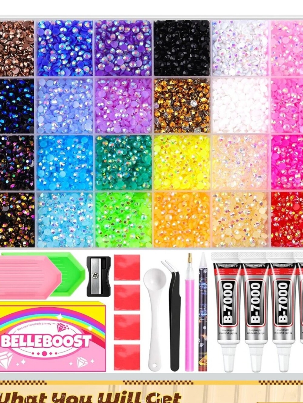 Multi-Color Diamond Art Rhinestone Kit - Assorted Colors